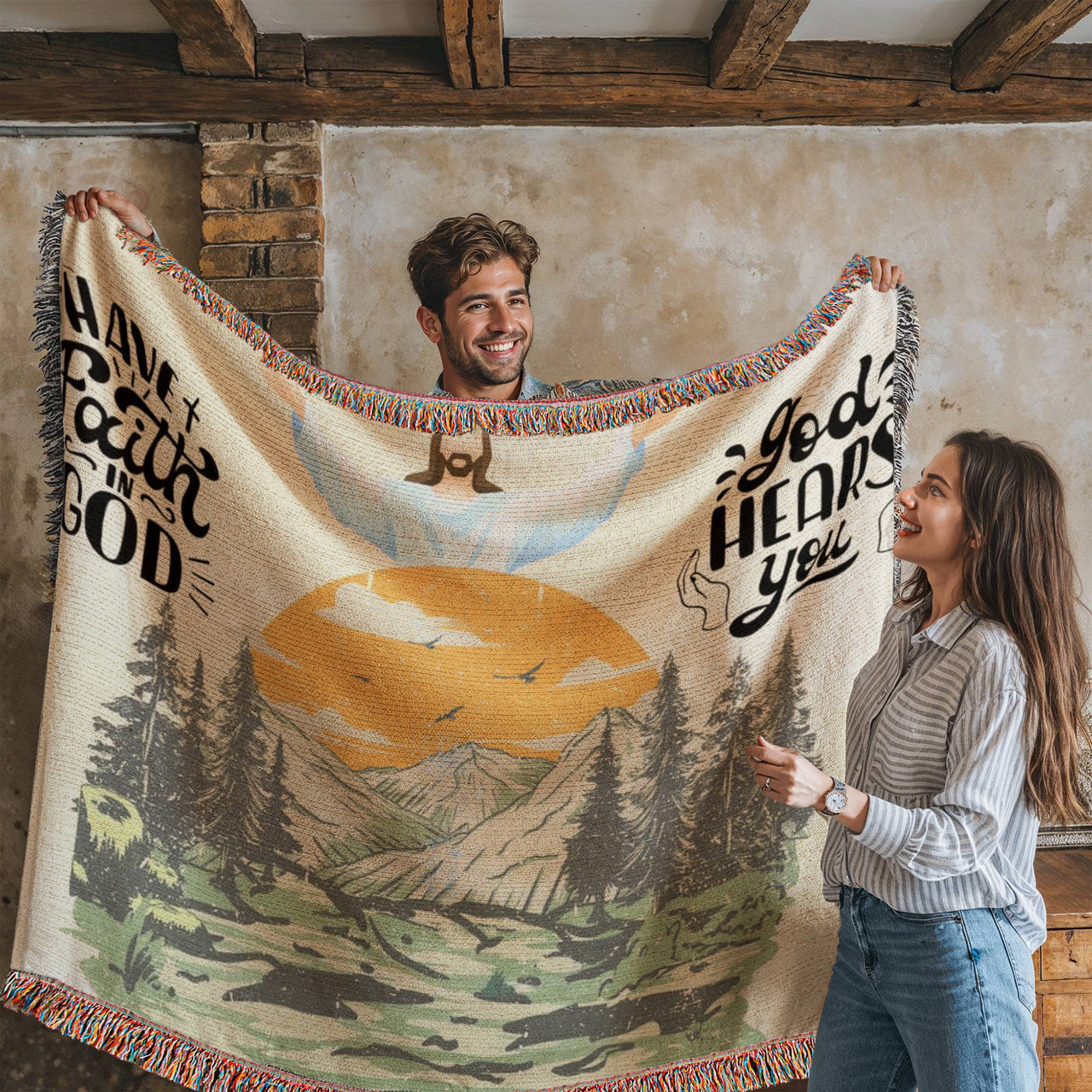 GOD HEARS YOU - WOVEN HEIRLOOM BLANKET
