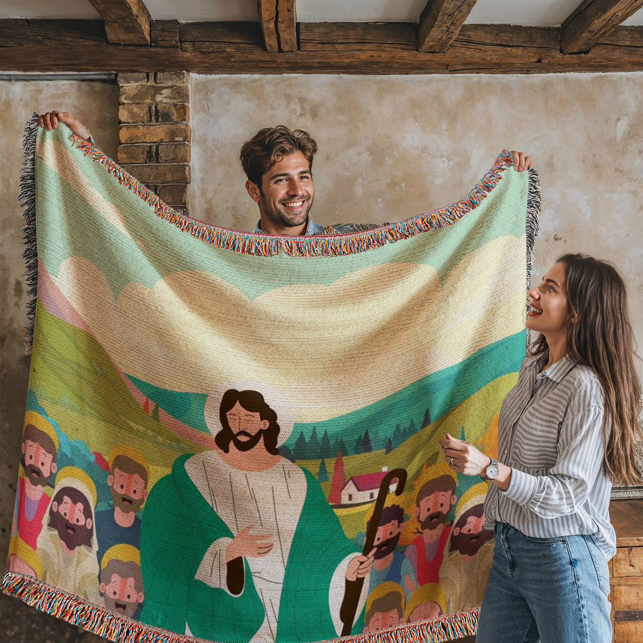 JESUS & HIS DISCIPLES - WOVEN HEIRLOOM BLANKET