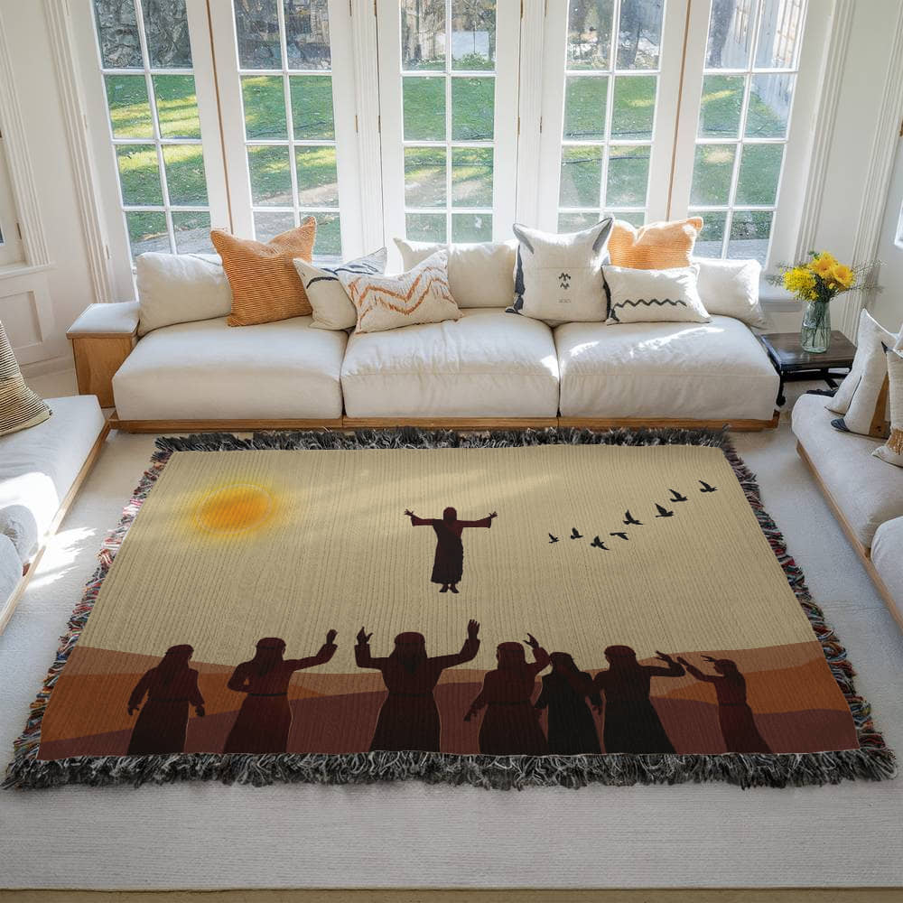 JESUS ASCENDING - WOVEN HEIRLOOM BLANKET