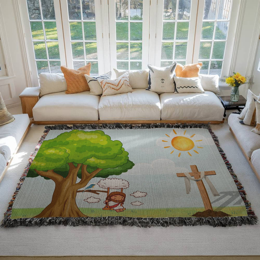 SWINGING JESUS - WOVEN HEIRLOOM BLANKET