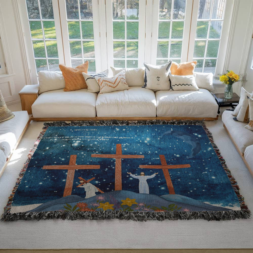 STARRY NIGHT JESUS - WOVEN HEIRLOOM BLANKET