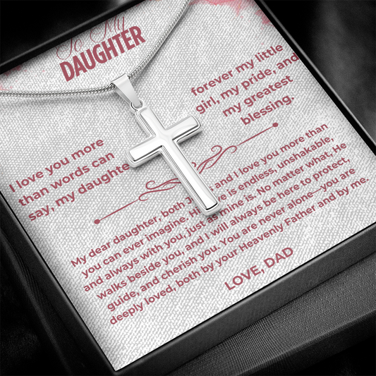 TO MY DAUGHTER - CROSS NECKLACE GIFT