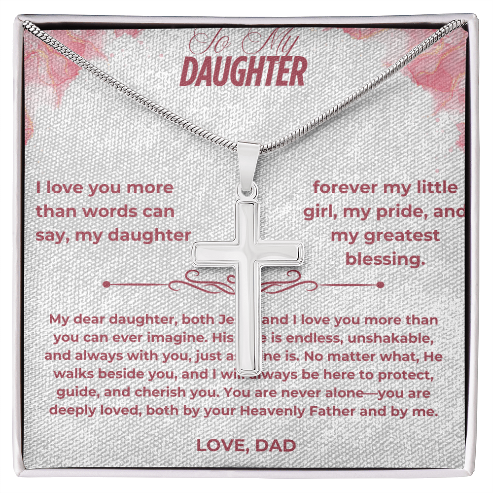 TO MY DAUGHTER - CROSS NECKLACE GIFT