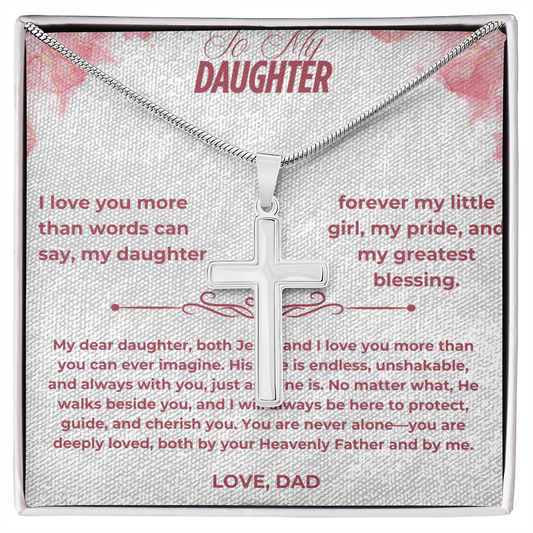TO MY DAUGHTER - CROSS NECKLACE GIFT