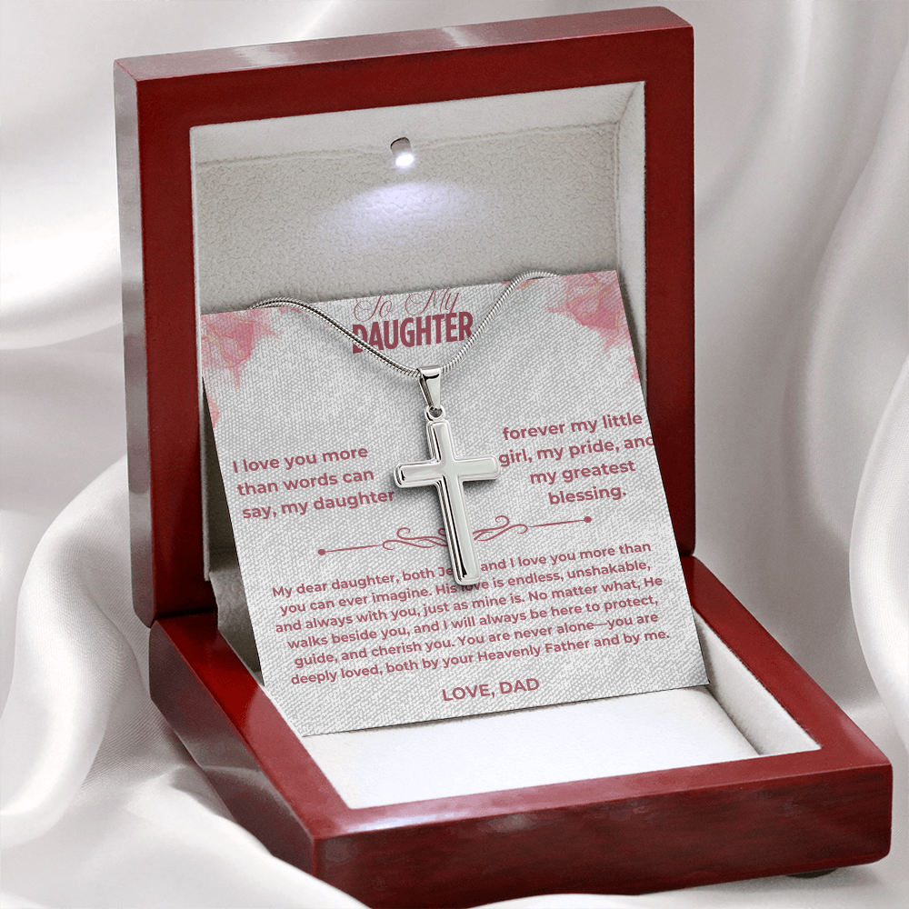 TO MY DAUGHTER - CROSS NECKLACE GIFT