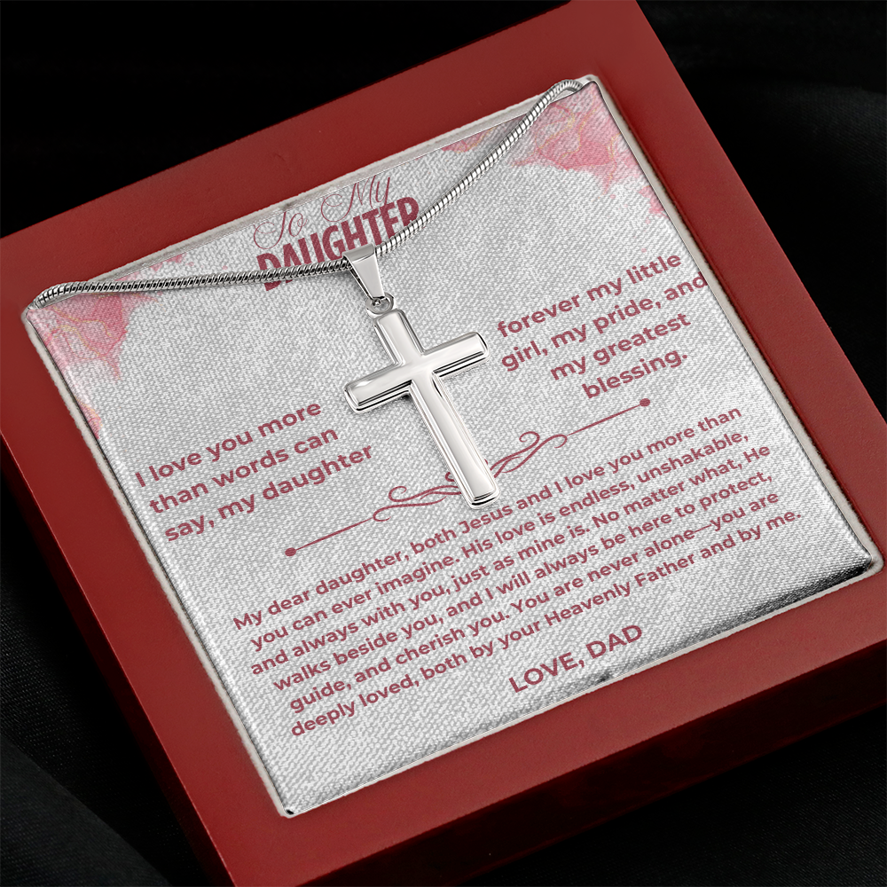 TO MY DAUGHTER - CROSS NECKLACE GIFT