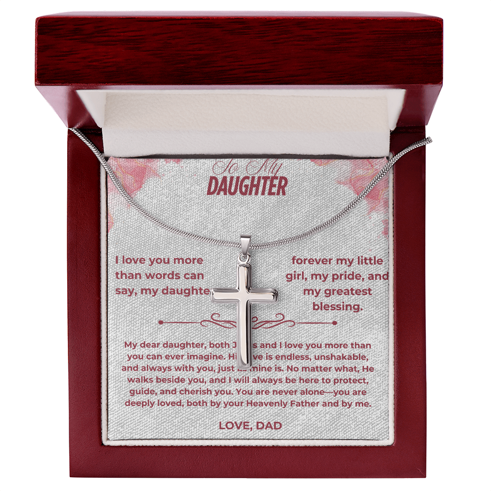 TO MY DAUGHTER - CROSS NECKLACE GIFT